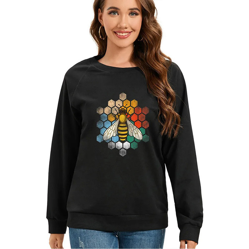 Bienen Sweatshirt "Bunte Waben" – Komfort & Einzigartiger Stil