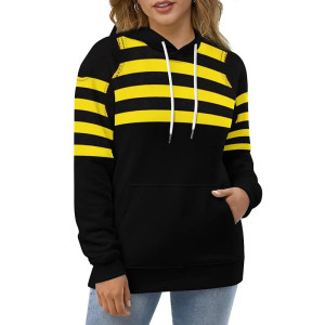 Hoodie 'Sammlerin Streifen' – Damen Sweatshirt im Bienen-Stil