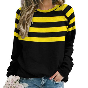 Sweatshirt 'Honigstreifen' – Damen Pullover im Bienen-Stil