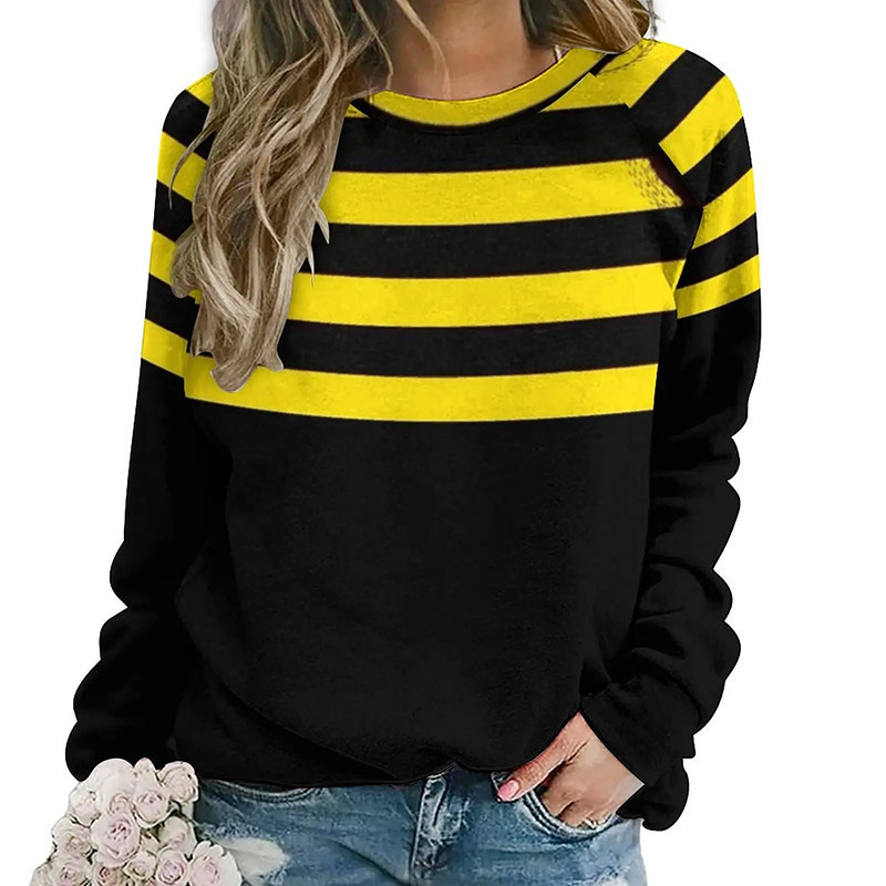 Sweatshirt 'Honigstreifen' – Damen Pullover im Bienen-Stil