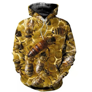 Bienen Hoodie "Königin & Kolonie" | 3D-Druck Kapuzenpullover