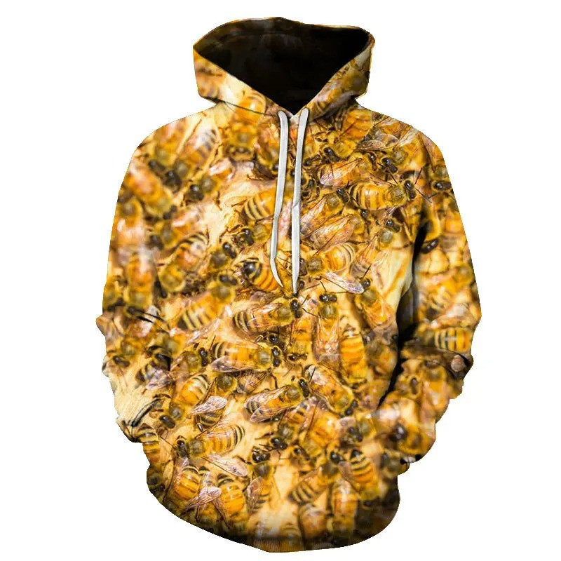 Bienen Kapuzenpullover "Nektartanz" – Einzigartiger Stil & Komfort