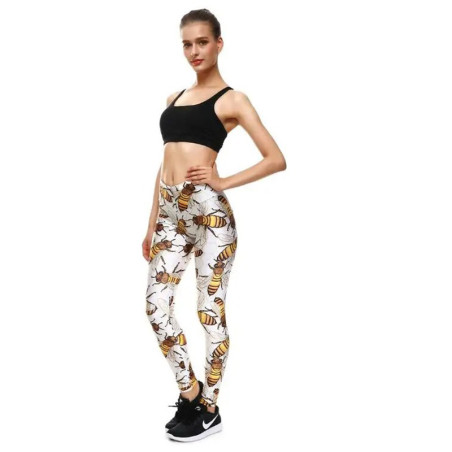 Bienen-Leggings „Elegante Sammlerin“ – Komfort & Natur-Stil