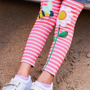 Süße Bienen-Leggings in Rosa für Mädchen – Bequem & Stilvoll
