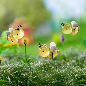 Leuchtende Mini-Bienen aus Harz | 20er-Set – Süße DIY Deko