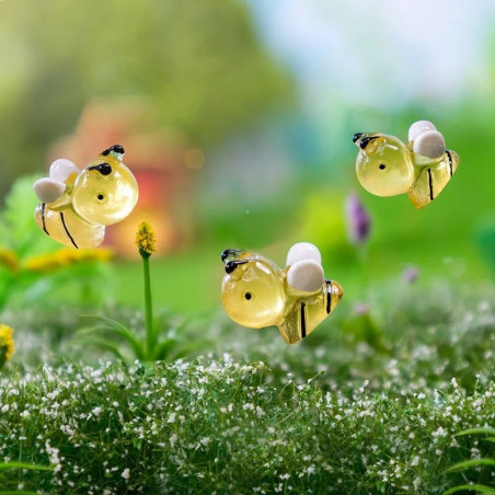 Leuchtende Mini-Bienen aus Harz | 20er-Set – Süße DIY Deko