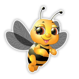 Süßer Bienen Aufkleber | Langlebige & niedliche Deko