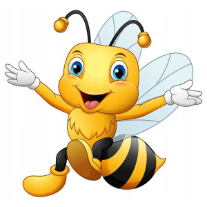 Aufkleber Fliegende Biene - Süßer Bienen-Sticker für Auto