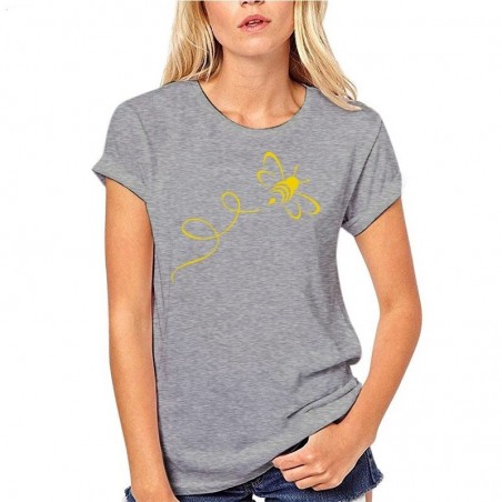T-Shirt Abeille pour femmes Bumble Bee Gris