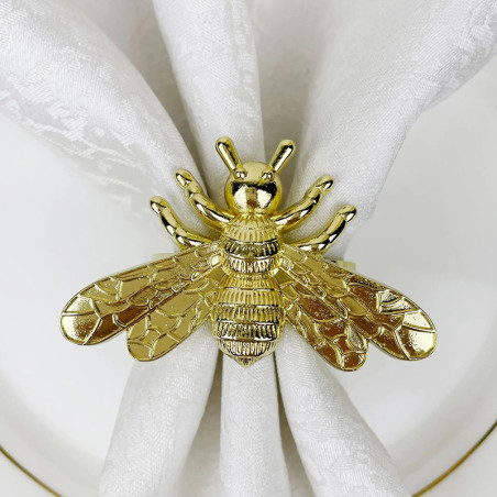 Bienen Serviettenringe aus Metall | 6er-Set – Elegant & Luxuriös