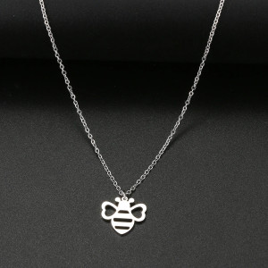 Bienen Halskette "Natürlicher Glanz" – Edelstahl in Gold/Silber