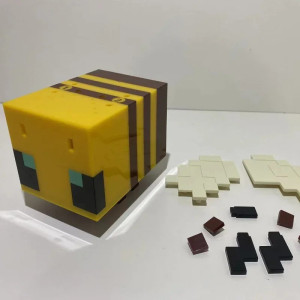 Pixel Biene Nachtlicht - Geek LED Lampe & Gamer Deko!