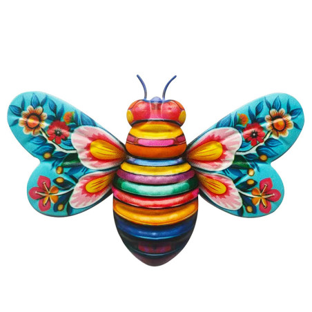 3D Deko Schmetterling aus Metall, handbemalt – Bunte Wanddeko