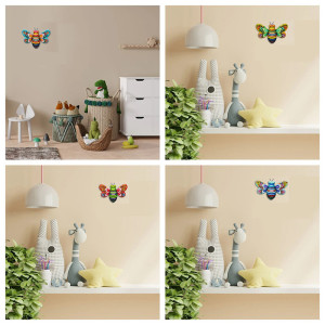 3D Deko Schmetterling aus Metall, handbemalt – Bunte Wanddeko