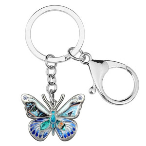 Bunter Schmetterling Schlüsselanhänger aus Emaille | 7 Farben