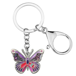 Bunter Schmetterling Schlüsselanhänger aus Emaille | 7 Farben