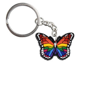 Bunter Schmetterling Schlüsselanhänger aus PVC | Süße Geschenkidee 🦋