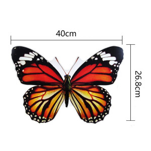 Sticker Papillon Bleu et Noir 14x11cm - Décoration Mystique en PVC
