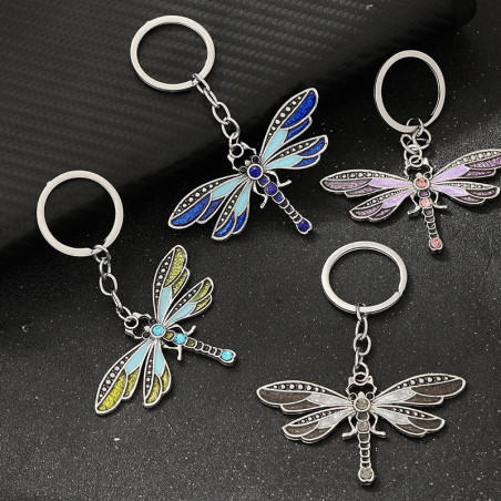 Bunter Libellen Schlüsselanhänger aus Acryl - Einzigartiges Geschenk