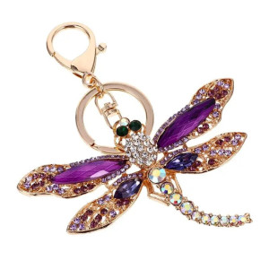 Bunter Libellen Schlüsselanhänger mit Strass | 1001bees.com