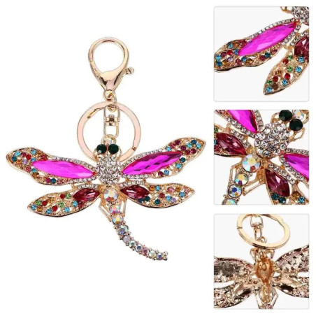 Bunter Libellen Schlüsselanhänger mit Strass | 1001bees.com