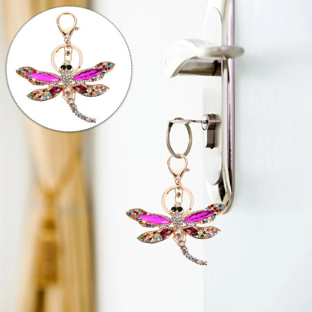 Bunter Libellen Schlüsselanhänger mit Strass | 1001bees.com