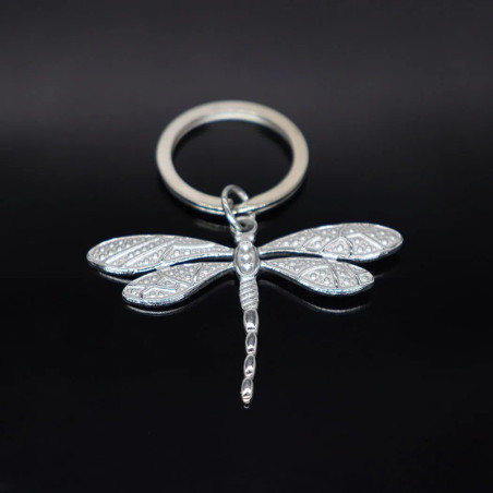 Funkelnder Libellen-Schlüsselanhänger mit Strass | Edles Geschenk