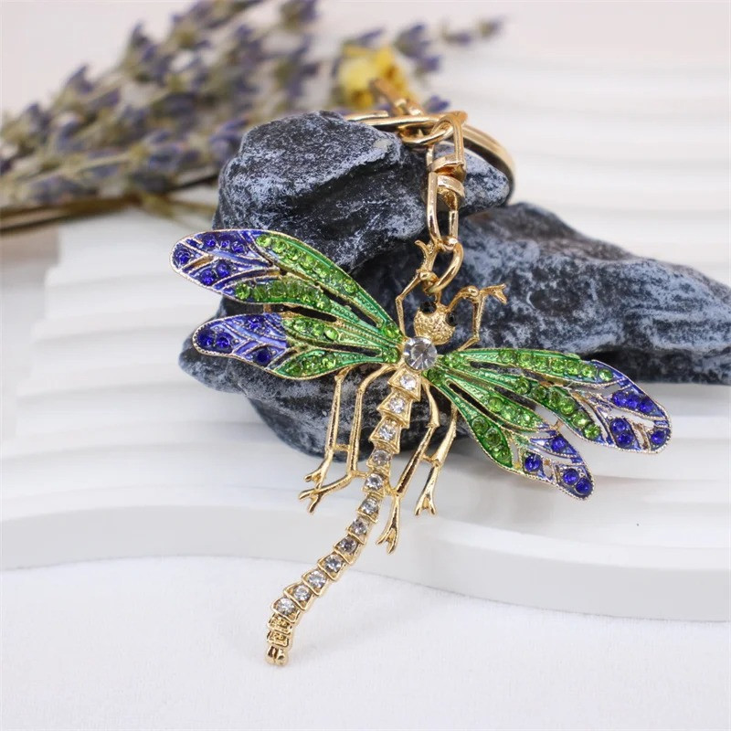 Libellen Schlüsselanhänger mit Strass & Kristallen | 1001bees.com
