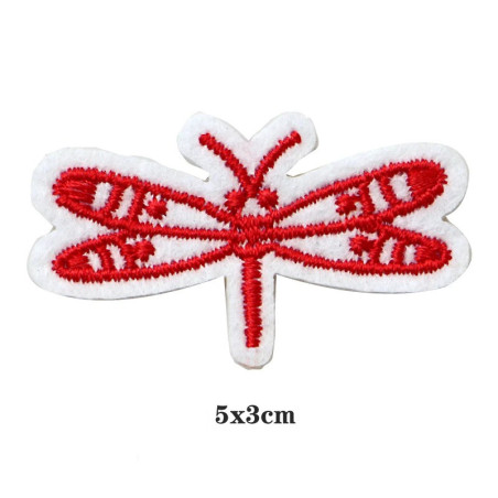 Aufnäher Rote Libelle 3D mit Perlen | 1001bees.com