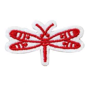 Aufnäher Rote Libelle 3D mit Perlen | 1001bees.com
