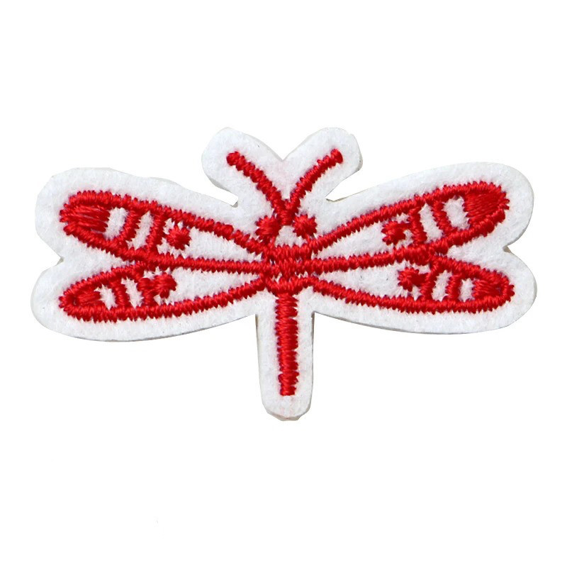 Aufnäher Rote Libelle 3D mit Perlen | 1001bees.com