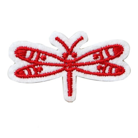 Aufnäher Rote Libelle 3D mit Perlen | 1001bees.com