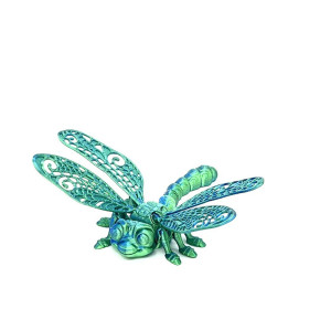 3D Libellen Deko Figuren (10er Set) | Edle Metalloptik