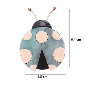 Marienkäfer-Brosche Pastell-Eleganz | Schickes Accessoire