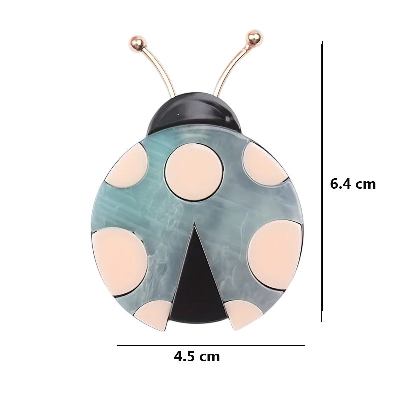 Marienkäfer-Brosche Pastell-Eleganz | Schickes Accessoire