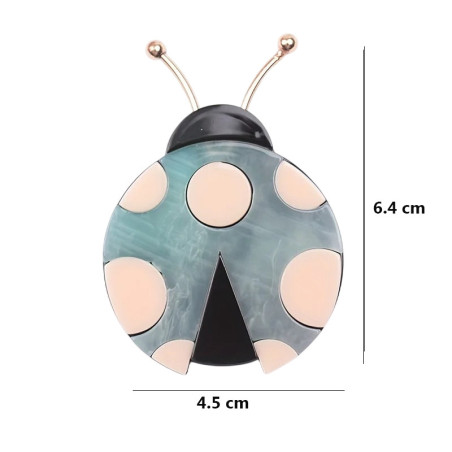 Marienkäfer-Brosche Pastell-Eleganz | Schickes Accessoire