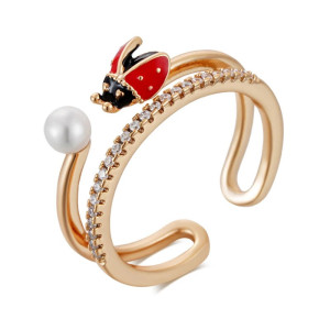 Marienkäfer Ring 925 Silber 'Prinzessin' | Süßer Damenschmuck