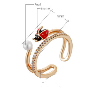 Marienkäfer Ring 925 Silber 'Prinzessin' | Süßer Damenschmuck