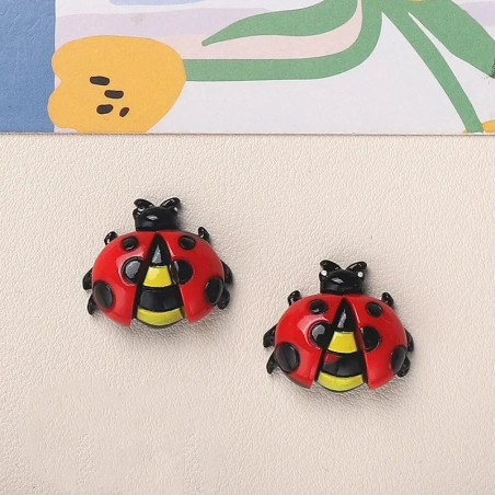 Marienkäfer-Figuren aus Harz – 10er-Set für DIY & Deko