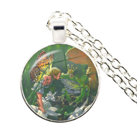 Collier Grenouille Rêverie Féerique et Grenouille Mystique - argent