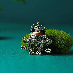 Königlicher Frosch Brosche | Einzigartige Geschenkidee für Frauen