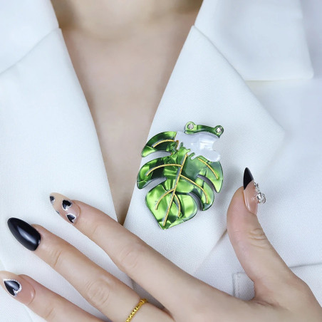 Brosche Tropischer Frosch | Eleganter Natur-Schmuck
