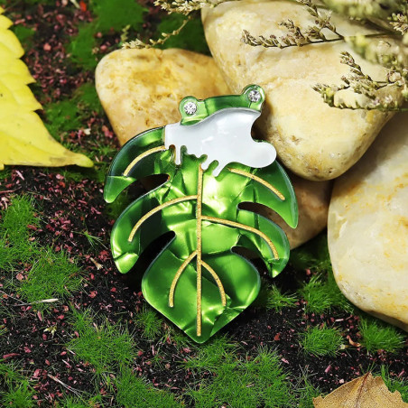 Brosche Tropischer Frosch | Eleganter Natur-Schmuck