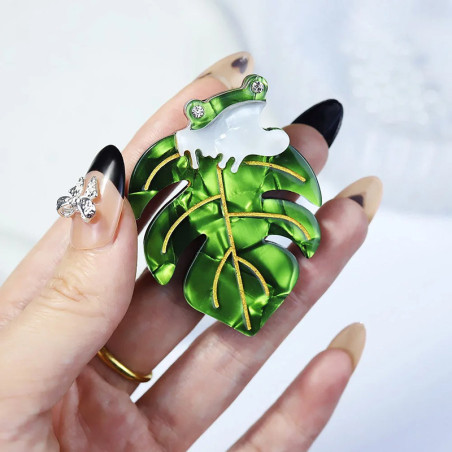 Brosche Tropischer Frosch | Eleganter Natur-Schmuck