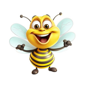 Spritziger Bienen-Aufkleber | Lustiger & langlebiger PVC-Sticker