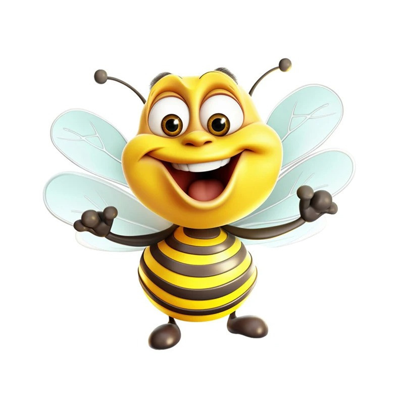 Spritziger Bienen-Aufkleber | Lustiger & langlebiger PVC-Sticker