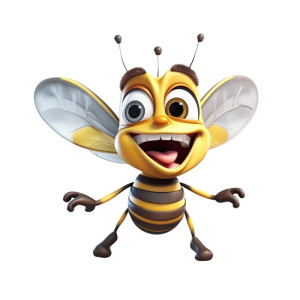 Lustiger Bienen-Aufkleber | Fröhlicher & robuster PVC-Sticker