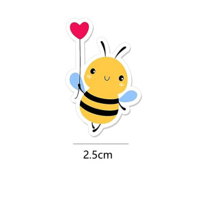 Rolle mit 500 lustigen Bienen-Aufklebern | Süße Sticker