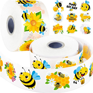 Rolle mit 500 Bienen-Aufklebern | Sticker für Imker & DIY