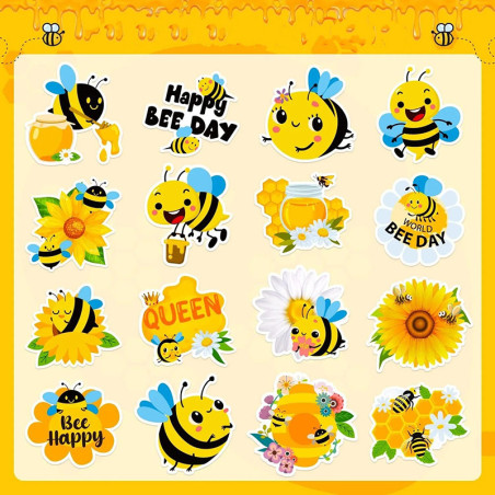 Rolle mit 500 Bienen-Aufklebern | Sticker für Imker & DIY